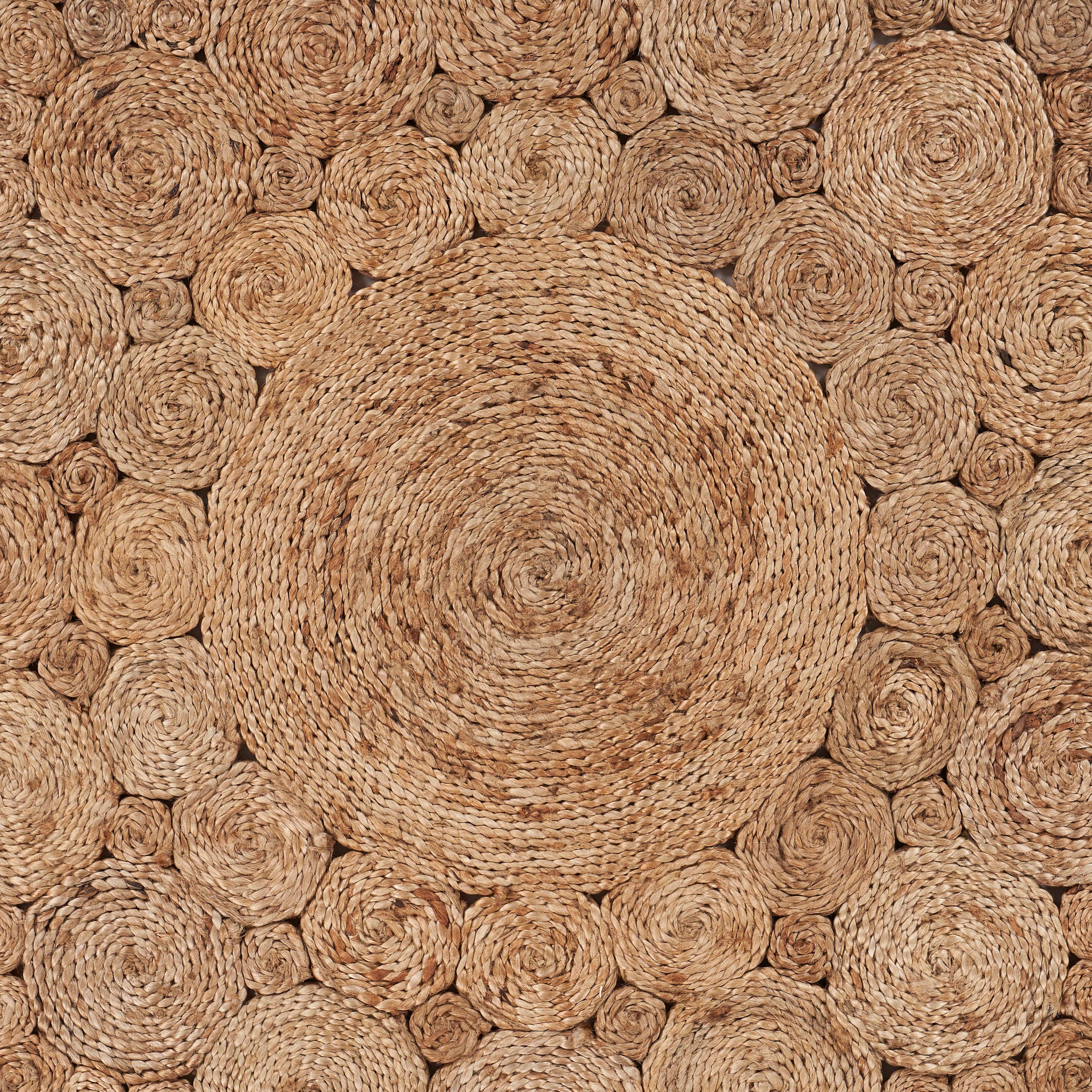 LR Home - Wholesale Area Rug - Bailey Bursting Medallion Jute Rug - Natural4