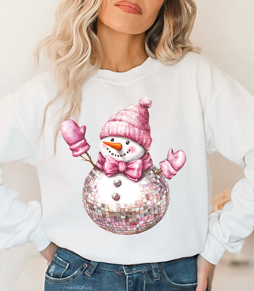 JCoons - Wholesale Graphic Sweatshirt - Women's - Disco Ball Snowman0