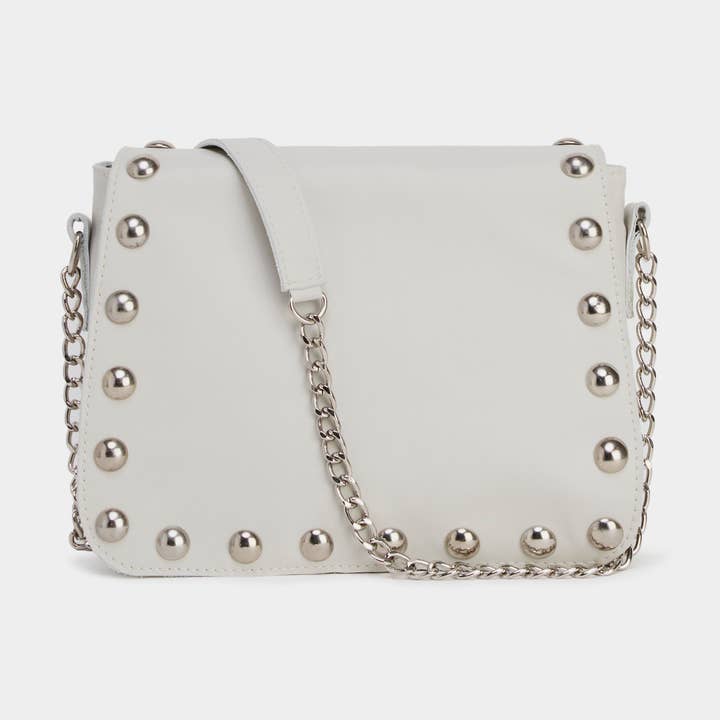Off White Nittet Læder Crossbody Taske Adele for engroshandel hos JUAN·JO GALLERY (Leather Gallery, SCP)