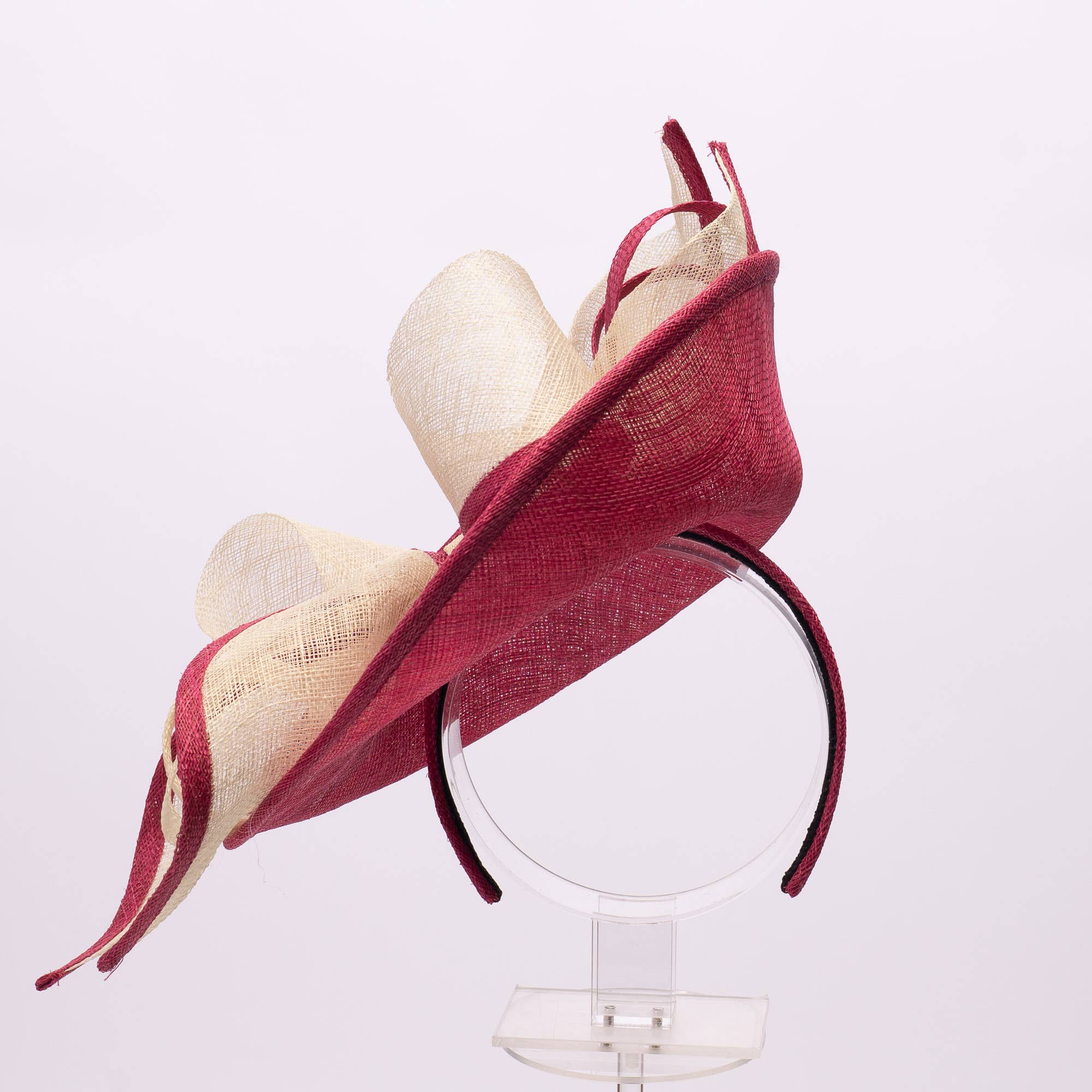 KaKyCo - Wholesale Fascinator Hat - Women's - Two Tone Bow On Top Of Sinamay Saucer Fascinator | 1020833