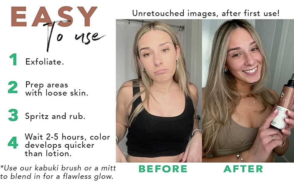 Beauty By Earth - Wholesale Self-Tanner - Self Tanner Body Spray 6oz,  (2 Shades)6