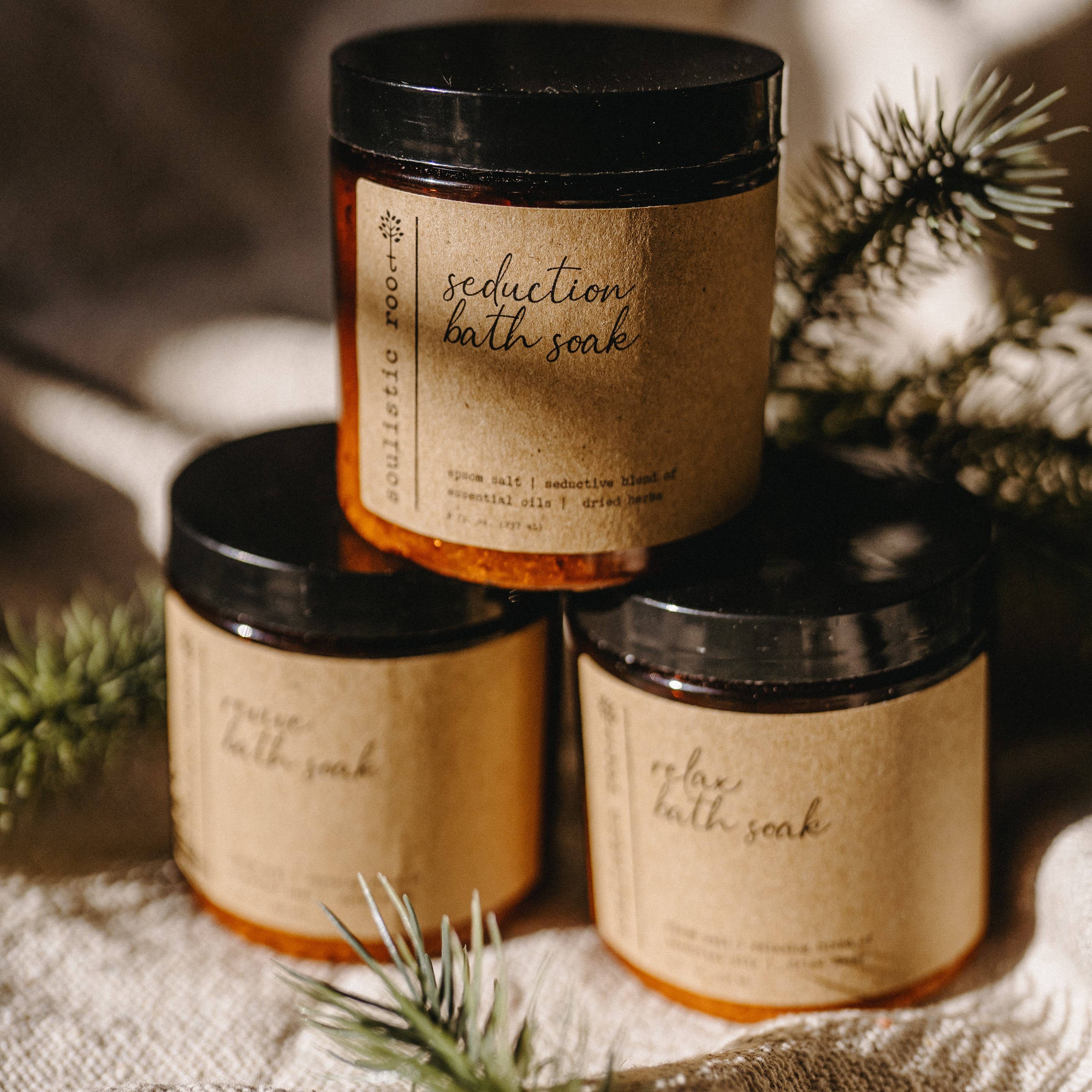 Soulistic Root - Essential Oils & Self Care Gifts - Vente Sel de bain - Sels de bain aux herbes | Cadeaux de Noël - Stocking Stuffers4
