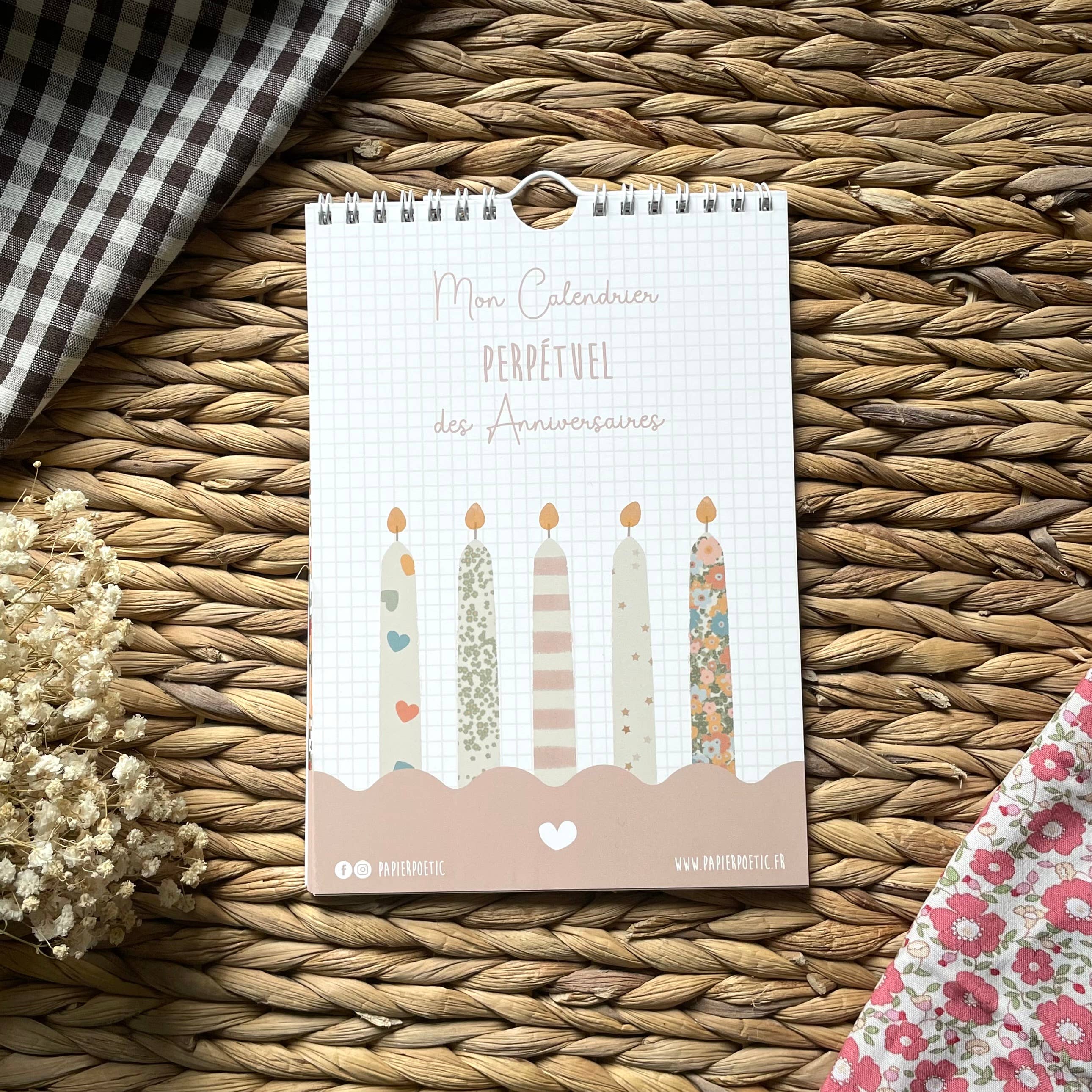 Papier Poetic – Calendário por atacado – Meu Calendário Perpétuo de Aniversários - Liberty Wall