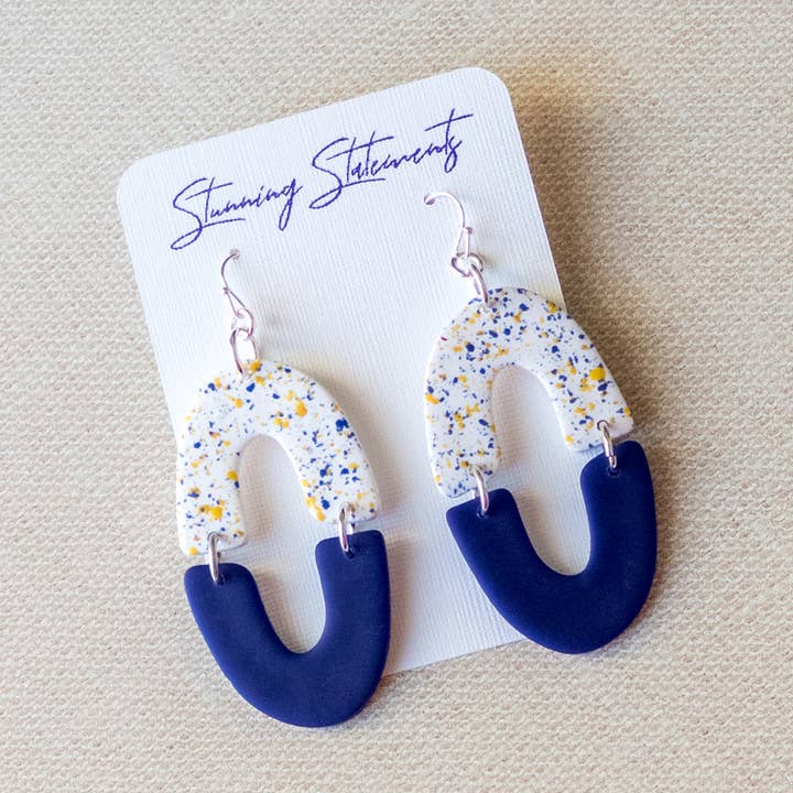Giselle Gameday School Spirit Clay Earrings for wholesale by Stunning Statements