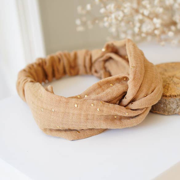 Cerchietto Lina Camel e Oro per la vendita all'ingrosso da parte di Bohomane