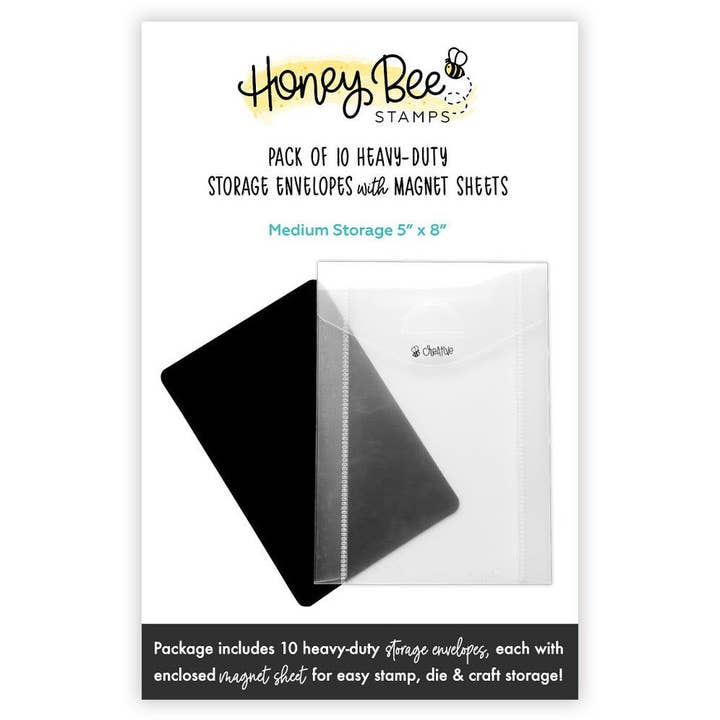 Honey Bee Stamps - Wholesale Craft supplies - Bee Creative - Medium Storage Pockets with Magnets 4 1/4" x 7 3/4"2