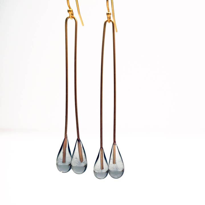 Verre Modern - Wholesale Dangle Earrings - Lustre Long Single Earrings