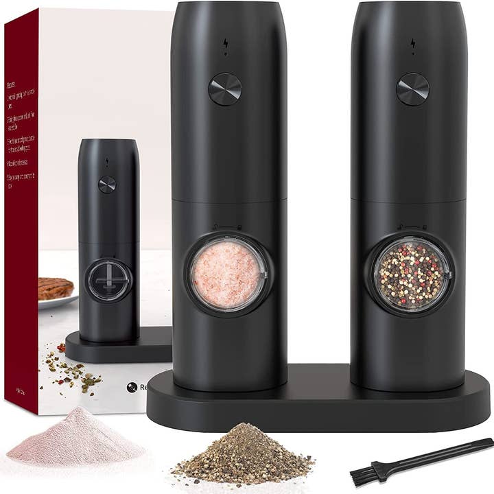 Electric Set of 2 Salt and Pepper Grinder for wholesale by Krediz
