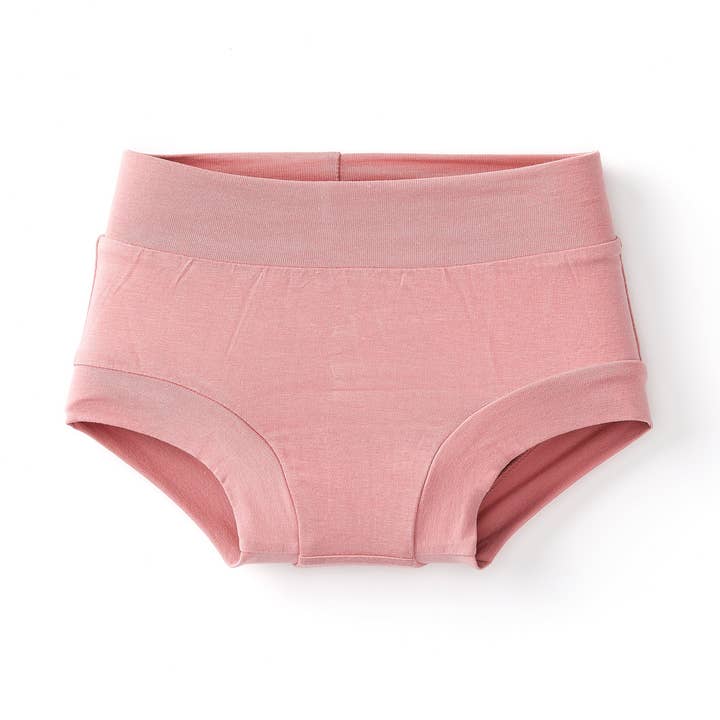 Bamboo & Organic Cotton Kids Underwear Brief - Blush for wholesale by Lulu Funk