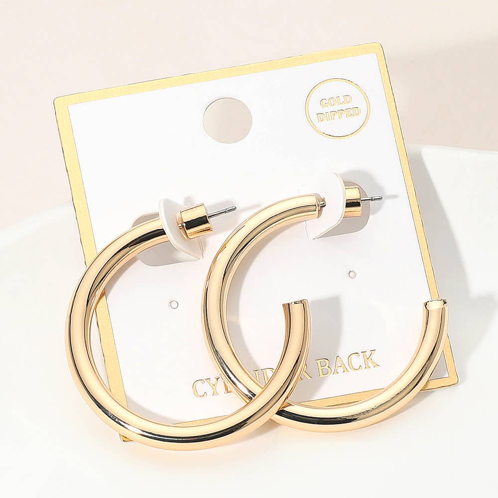 Sensibling Corp. - Venta al por mayor Pendientes de aro - Pendientes de Aro Abiertos Audaces Chapados en Oro1