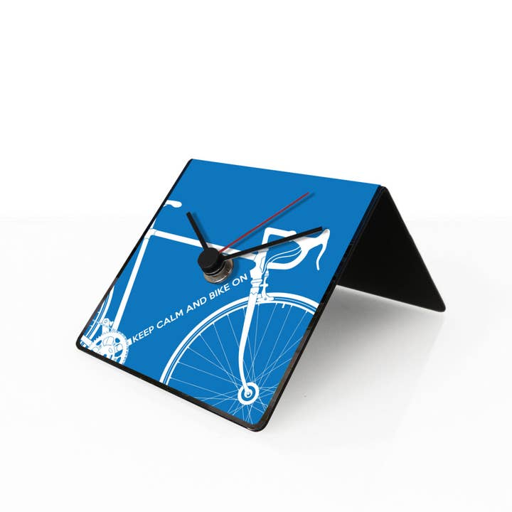Bike Blue Calendar Table Clock for wholesale by dESIGNoBJECT.it