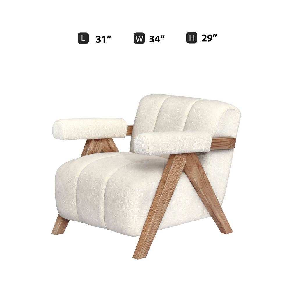 BRUIN Vista Boucle Accentstoel - Stijlvol & Comfortabel Mid-Century Modern Design voor groothandel op Faire3