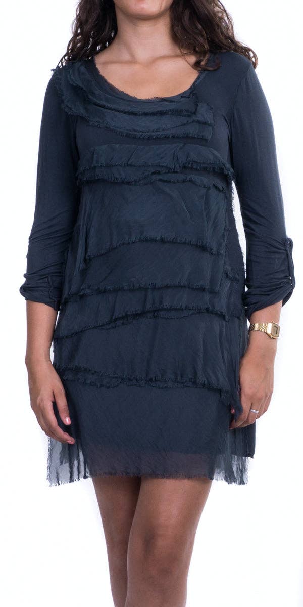 Gigi Moda - Wholesale Dress - Women's - Long Sleeve Ruffled Dress2