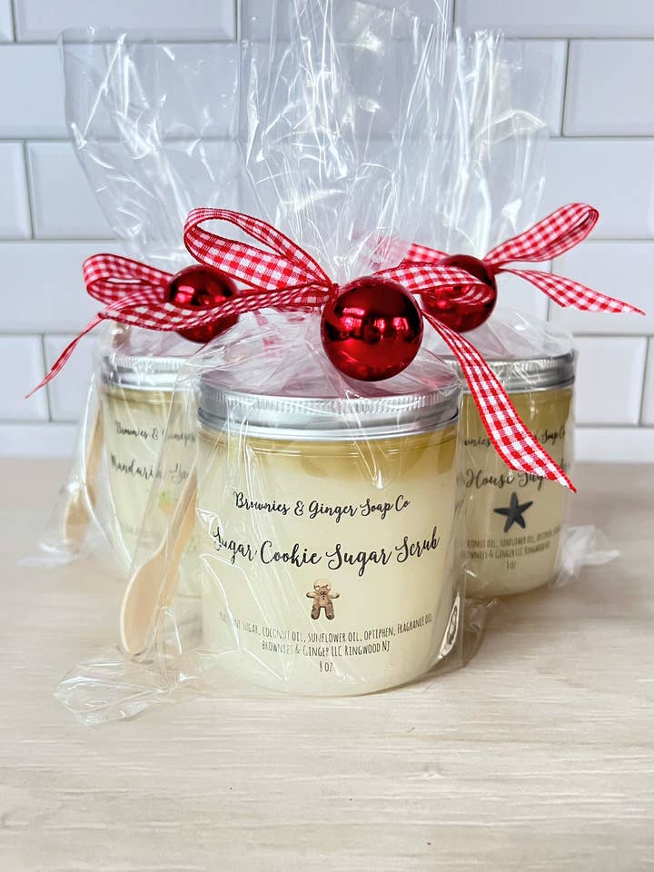 Christmas gift, Sugar scrub, gift for her, teacher christmas for wholesale by Brownies&Ginger Soap Co