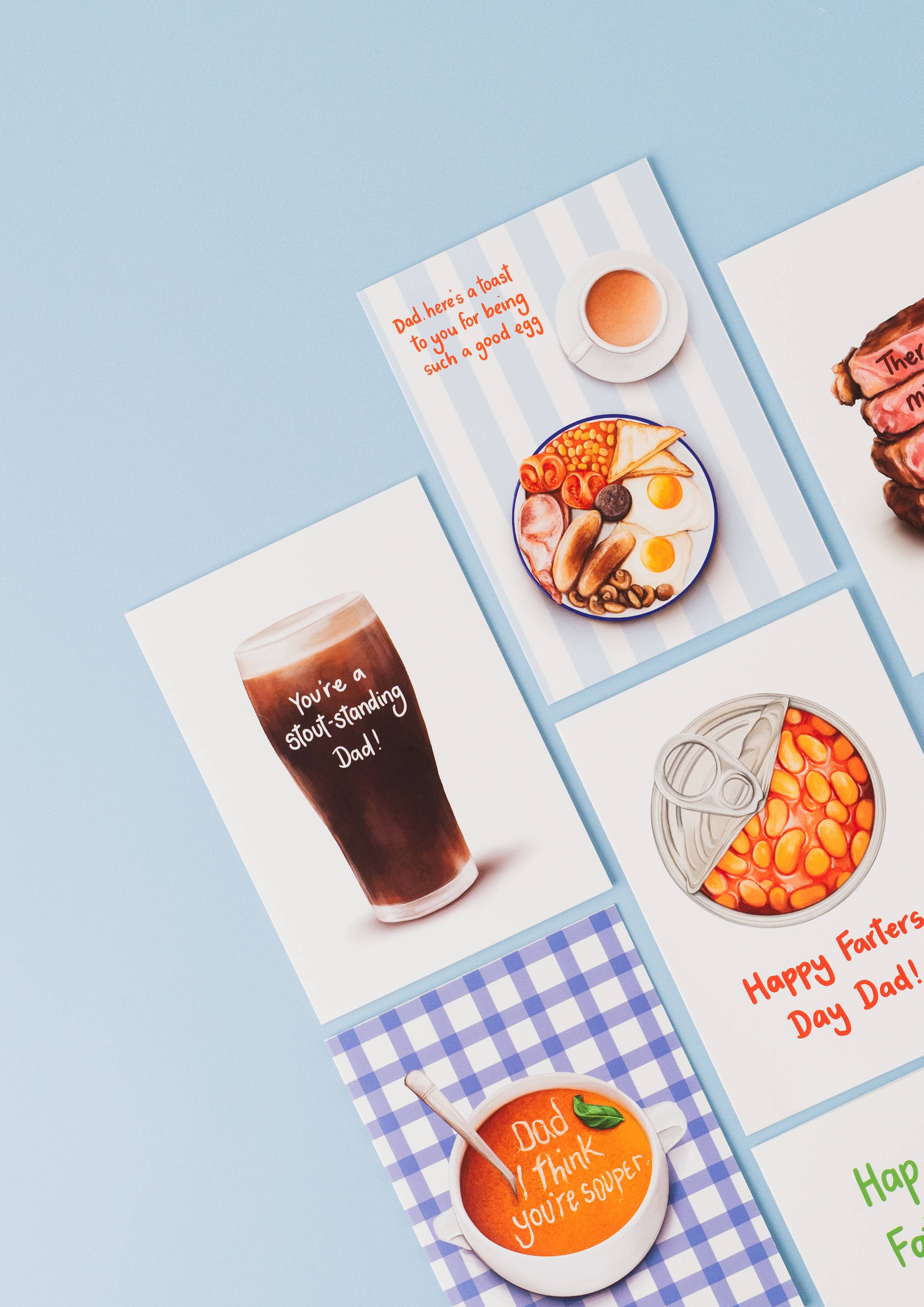 Katie Tinkler illustration – Engroshandel Farsdagskort – Glædelig Fars Dag Far - Sjov Bagt Bønne Fars Dags Kort2