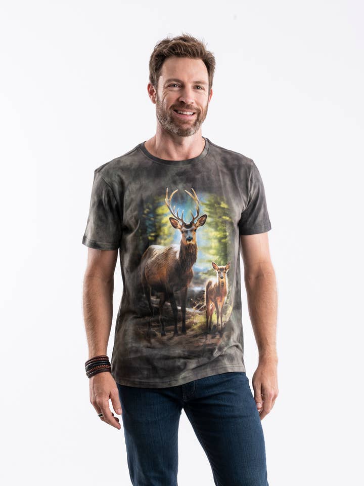 Adult Elk Natural Dyed T-shirt for wholesale by Wild Style