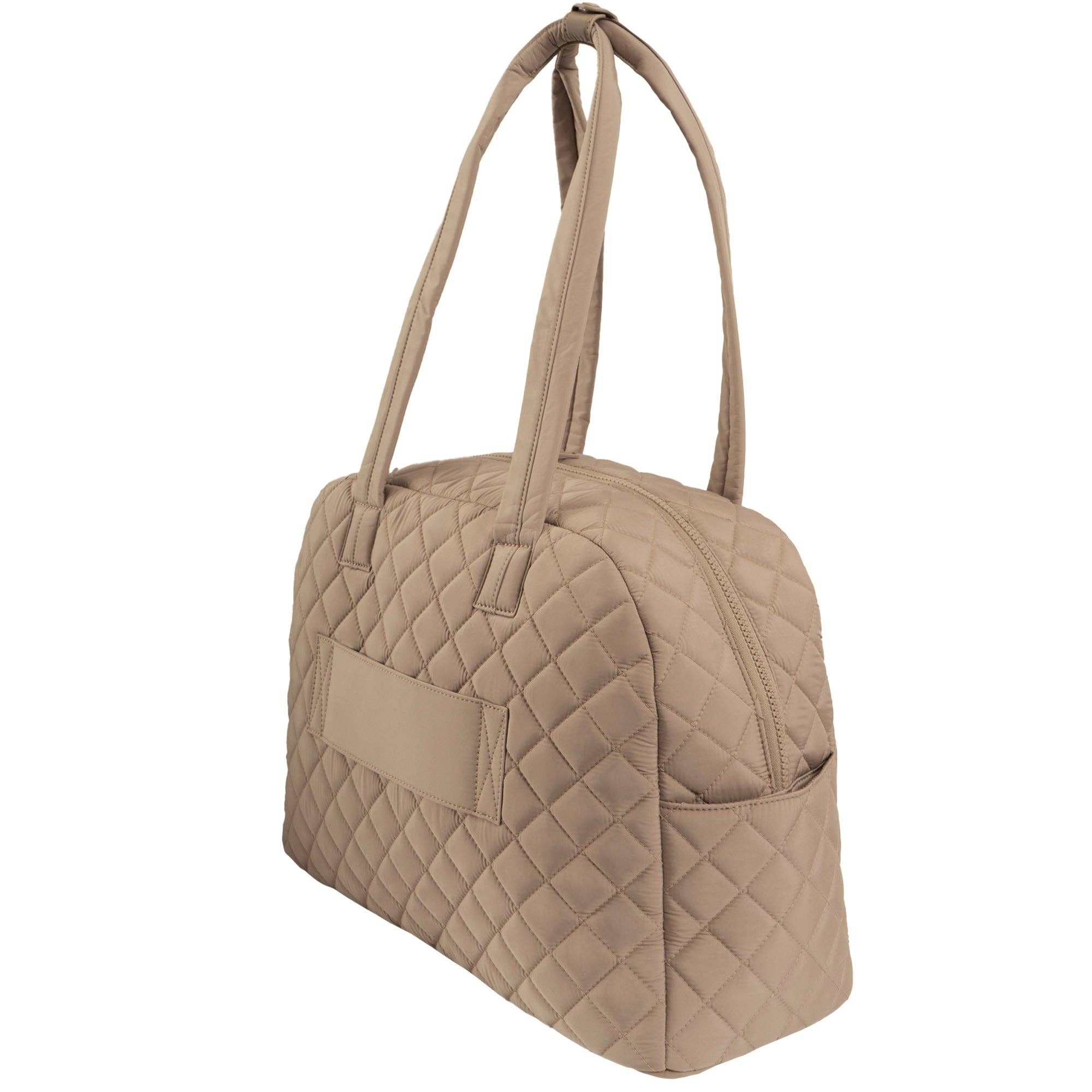 Magid - Wholesale Weekender Bag - Women's - Ellen Tracy 20 Inch Diamond Nylon Quilted Travel Duffel15