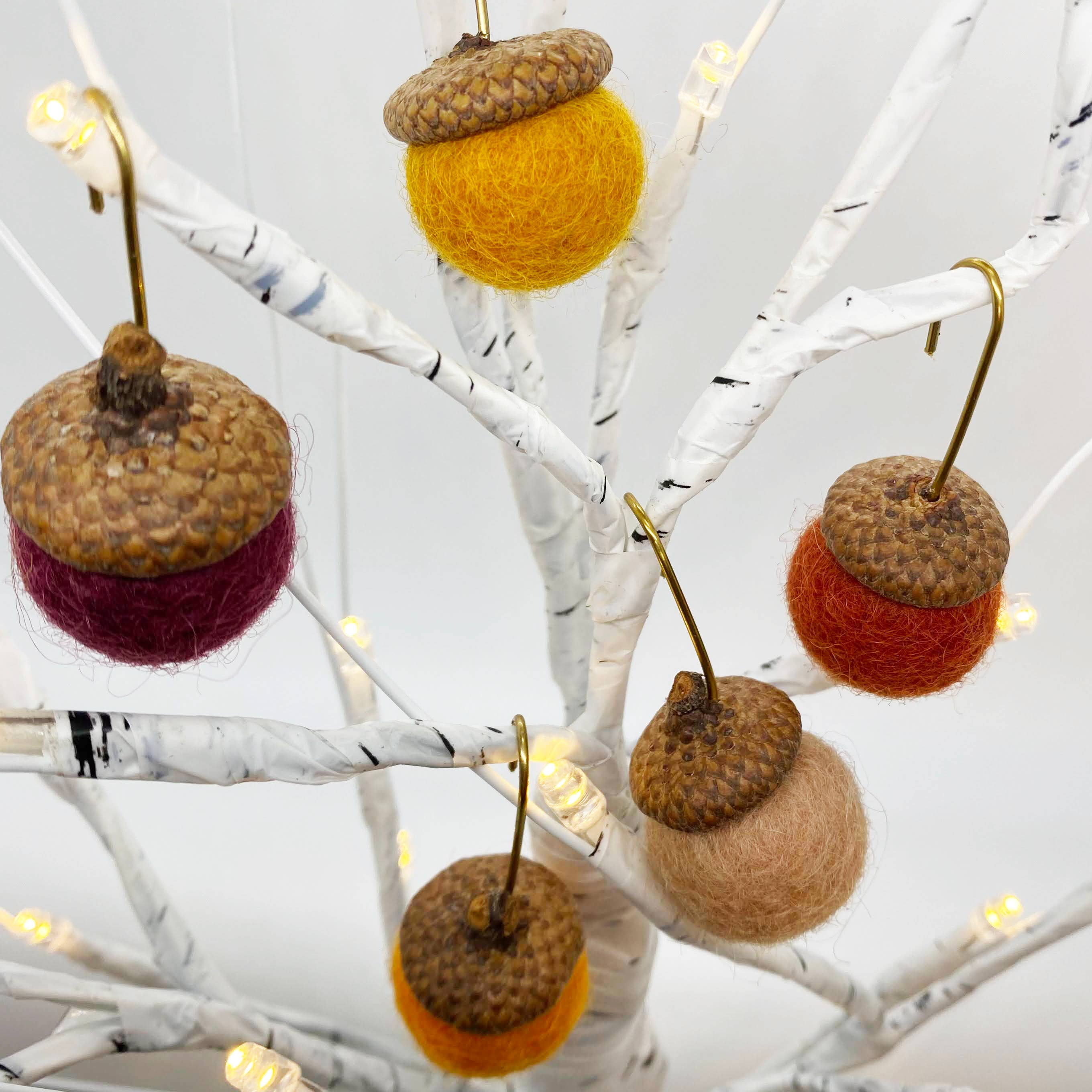 Oakwind Hollow - Wholesale Ornament - Felt Wool Acorn Ornaments - Pumpkin Spice3