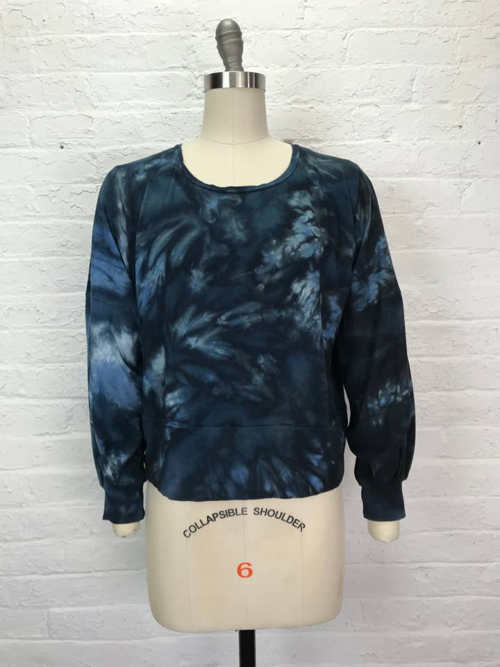 Daphne Poet Sleeve Top in Mercury Reverie for wholesale by Cloud Candy Clothing