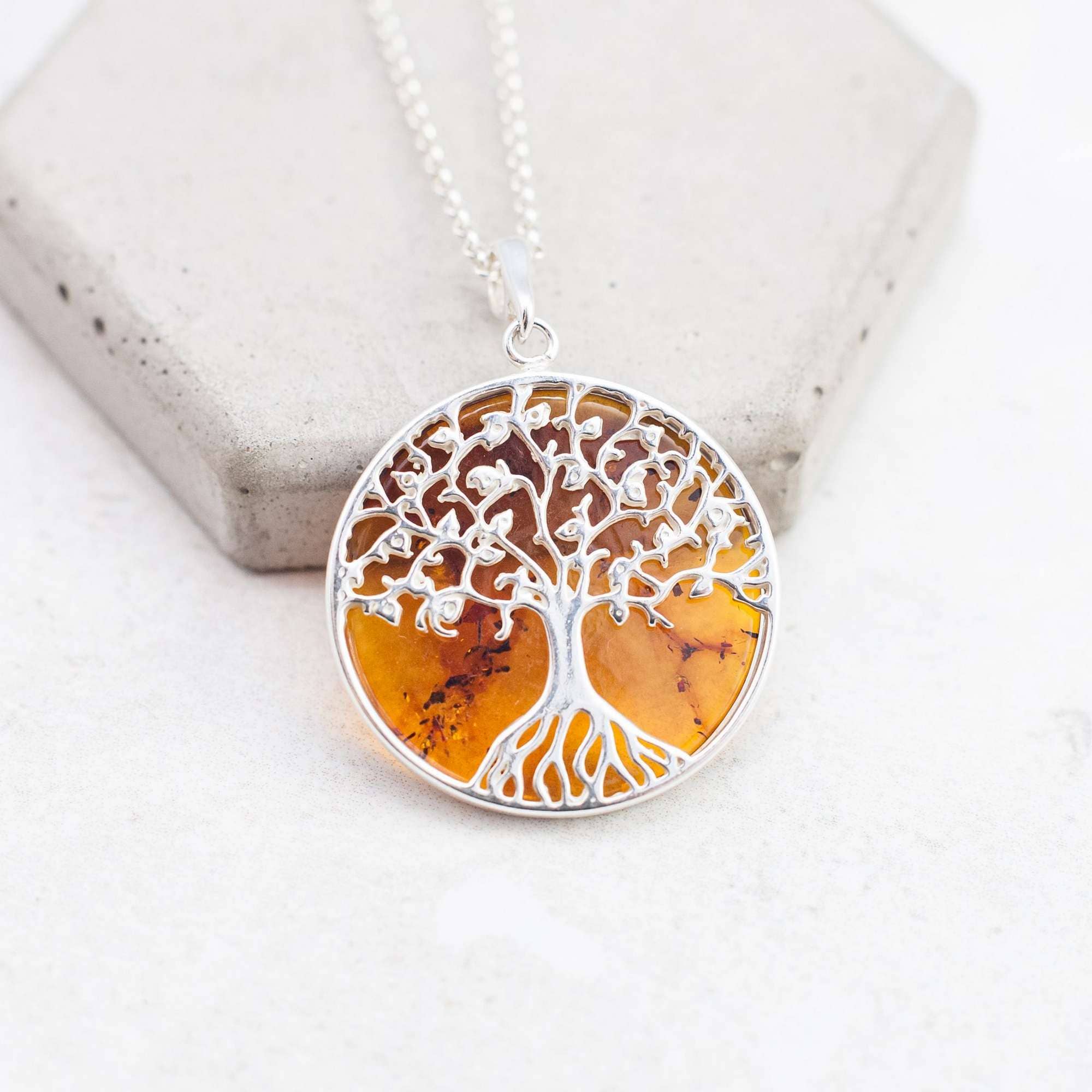 Marcin Waryszak – Colar pingente/pendente por atacado – Pendente Árvore da Vida Prateado Báltico Árvore De11