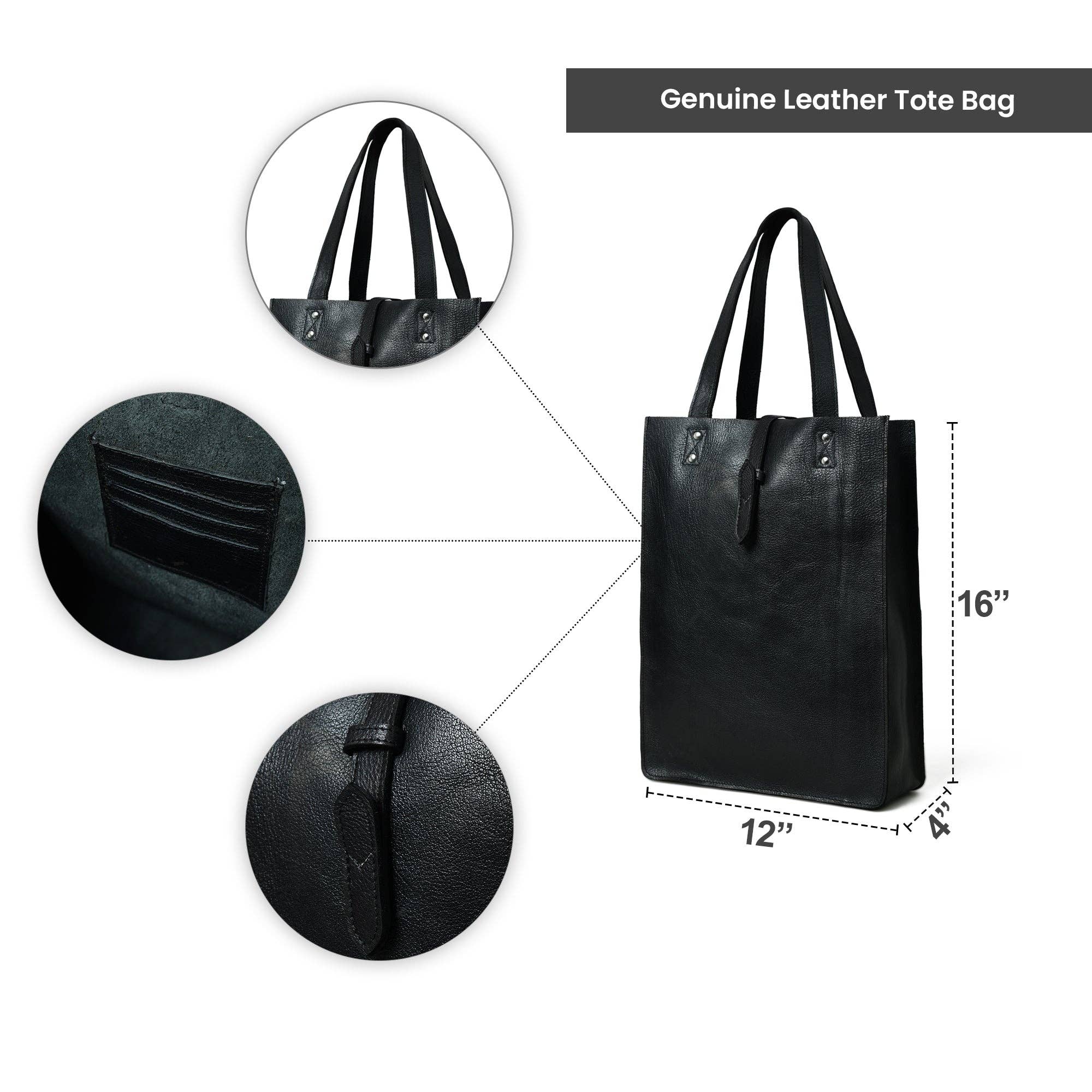 Classy Leather Bags - Wholesale Tote Bag - Women's - Ebony Elegance Leather Tote9