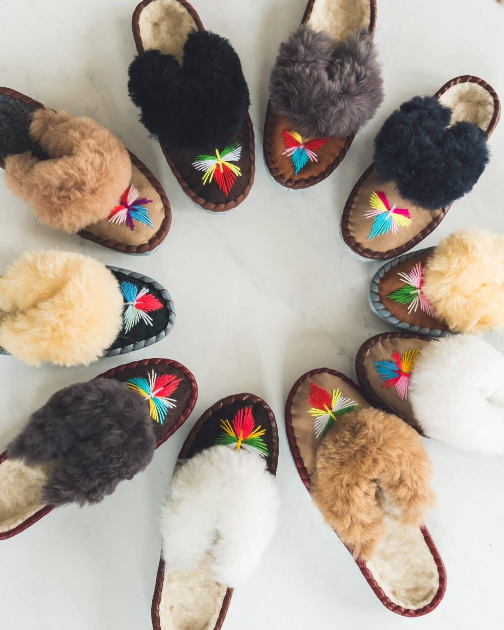 Sheepers SP .Z O.O. - Vente Chaussons – femme - Mules Sheepers Lucky Dip en peau de mouton7