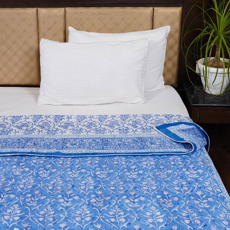 Meghcraft - Wholesale Quilt - Indian Block Print Soft Cotton Quilt Blanket-Handmade Dohar1