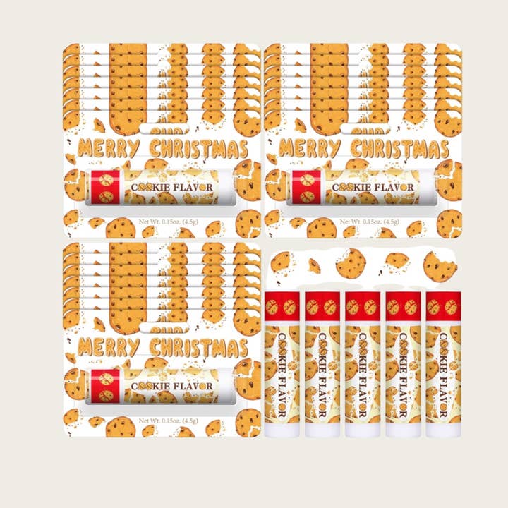 Cookie flavor lip balms for wholesale by Ella Blue