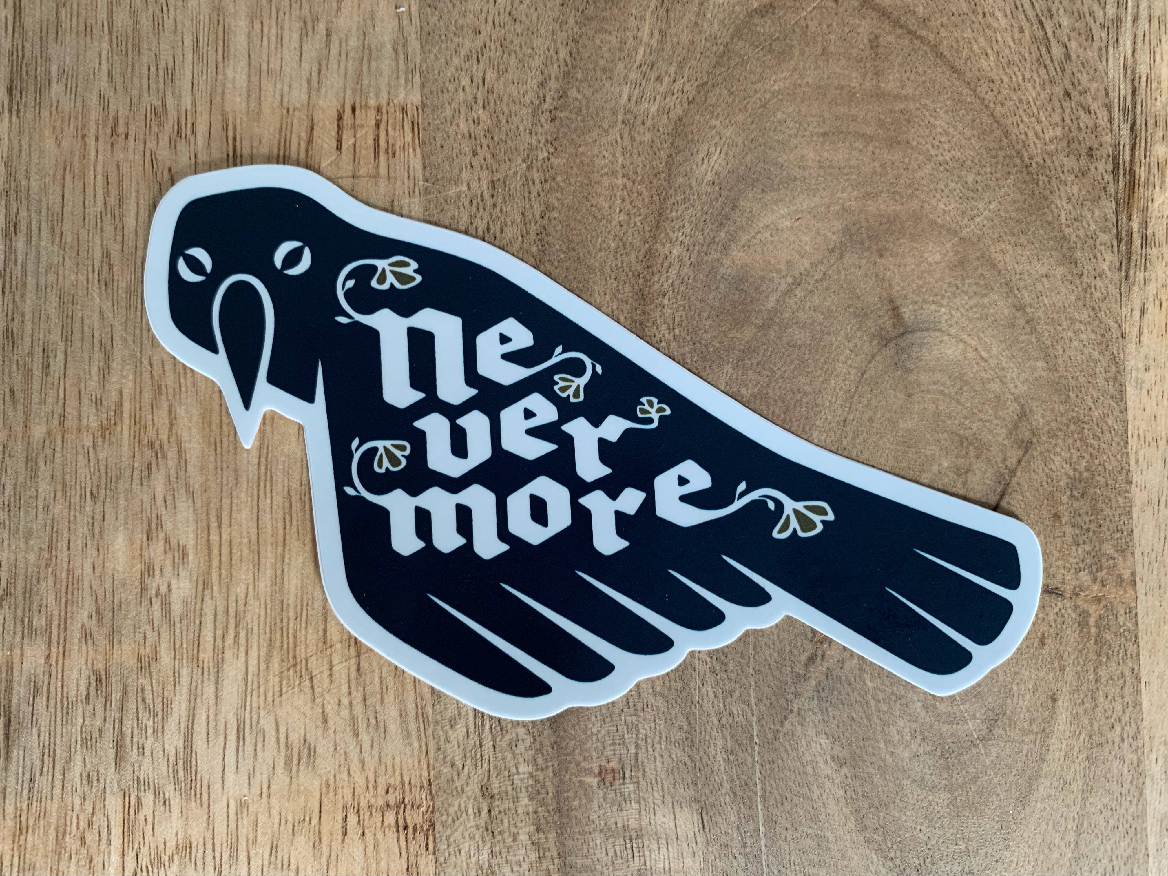 Fresh Fish - Wholesale Sticker - Edgar Allan Poe Raven Nevermore Bumper Sticker / Vinyl Decal2