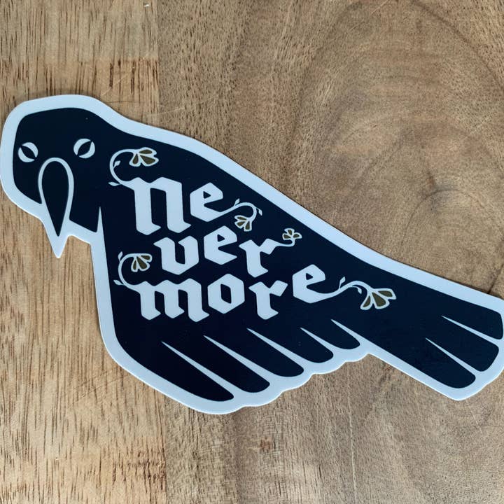 Fresh Fish - Wholesale Sticker - Edgar Allan Poe Raven Nevermore Bumper Sticker / Vinyl Decal2