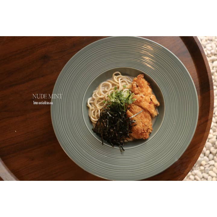 Beige & Co Thai Crafts - Wholesale Serving Plate - Trattoria Pasta Ceramic Plate 11" – Glossy Matte Finish4