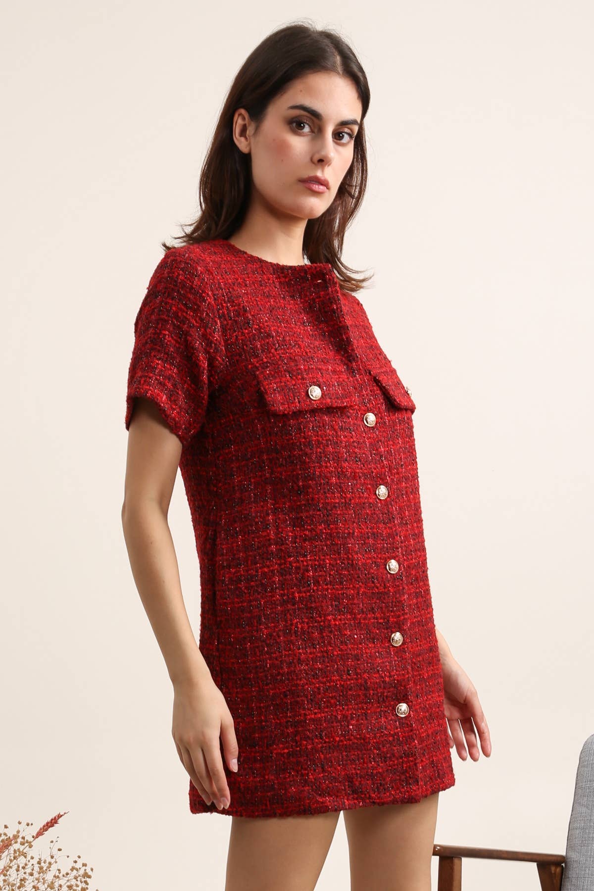 Daphnea - Wholesale Dress - Women's - 5651 TWEED DRESS6