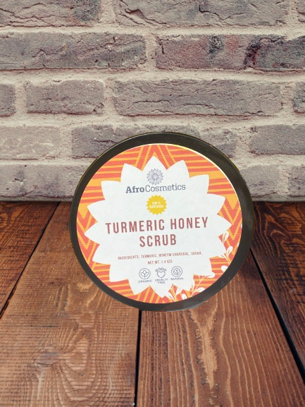 AfroCosmetics & Culture - Wholesale Body Scrub/Exfoliant - Turmeric Honey Scrub, All Natural Skin Brightening Body0