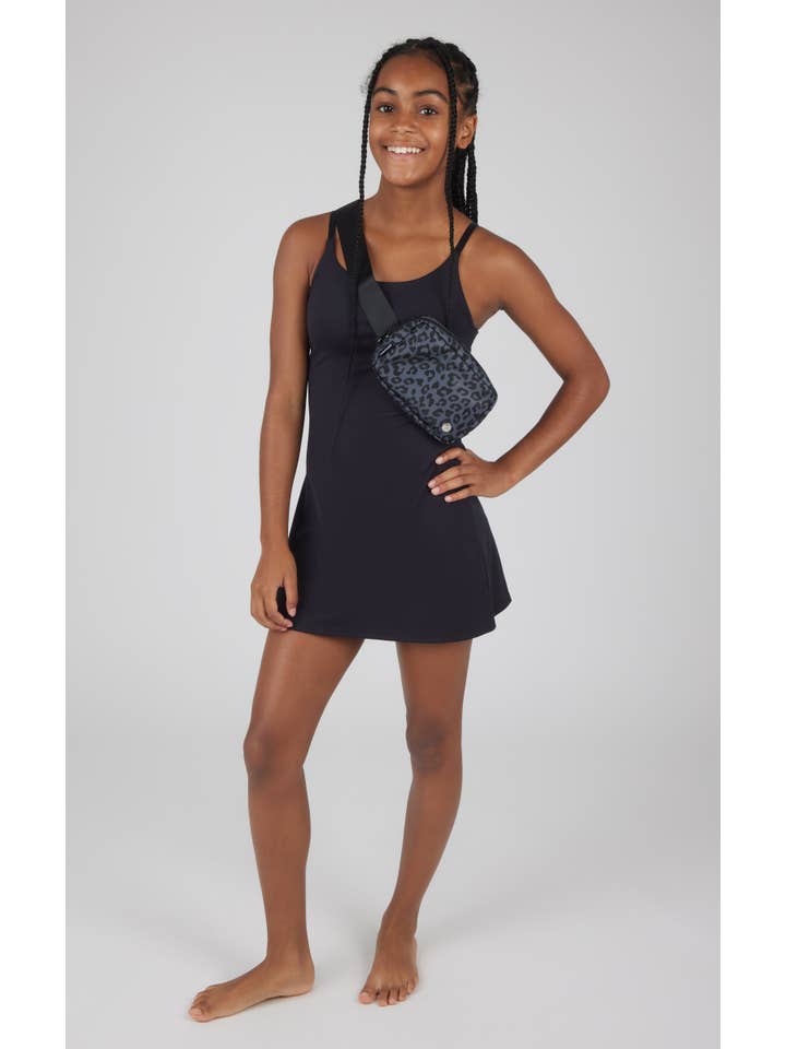 90 Degree by Reflex - Wholesale Athletic Dress - Kids - Girls Lux Tennis Dress with Inner Bra and Fanny Bag - Set