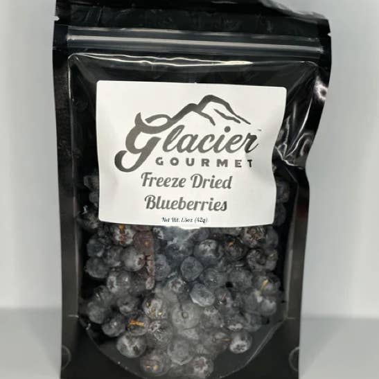 Glacier Gourmet – wholesale Dried/dehydrated fruit – Freeze Dried Blueberries - 1.5oz Bag