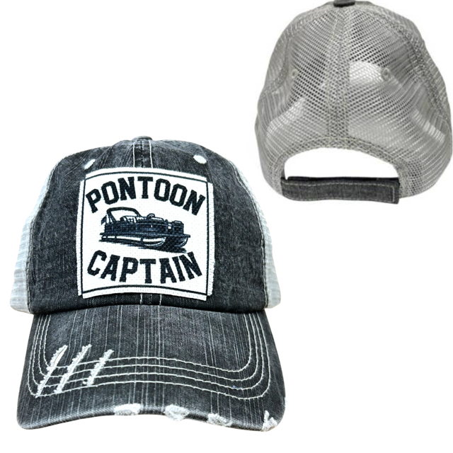 dkhandmade - Wholesale Trucker Hat - Unisex - PONTOON CAPTAIN | UNISEX HAT | DISTRESSED6