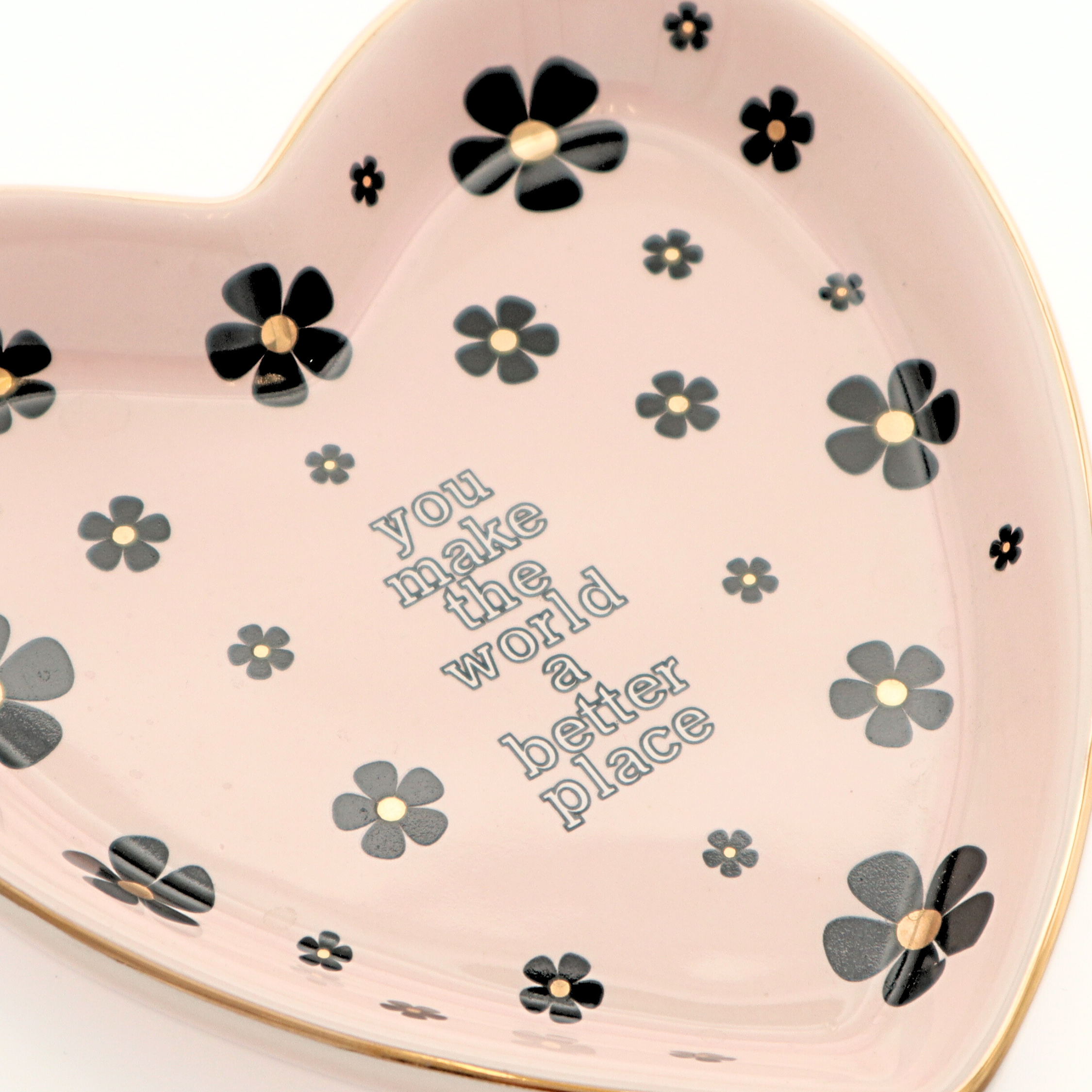 Properly Improper - Wholesale Jewellery dish - Heart Trinket Tray You Make The World A Better Place 1