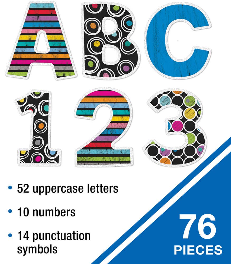 Carson Dellosa Education - Wholesale Cutouts - Colorful Chalkboard Bulletin Board Letters3