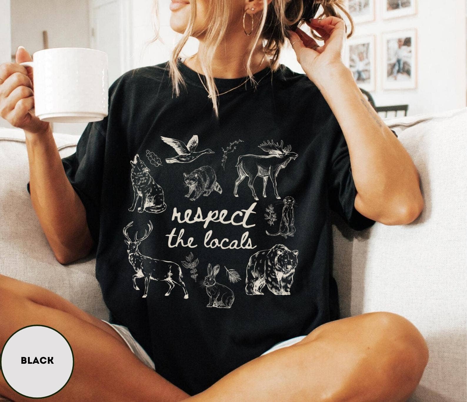 CVH DREAMY LTD – wholesale T-shirt (graphic) – women's – Respect The Locals Shirt, Wildlife Tee, Wild Animals Shirt0