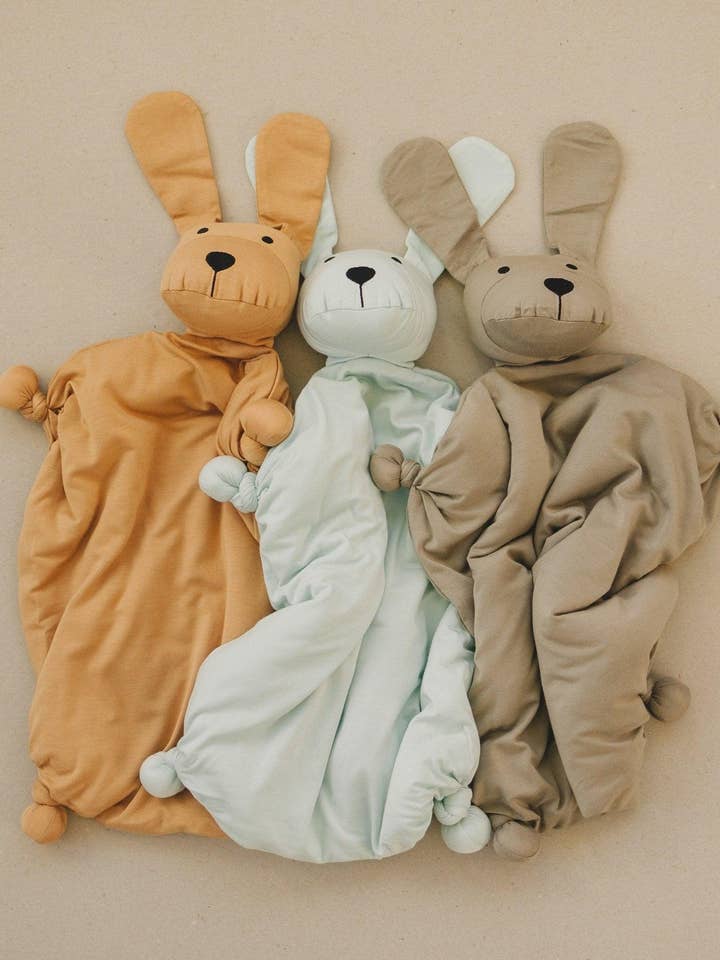 Cozy Bamboo Puppy Lovey Blanket - Baby Security Blanket Dog for wholesale by Little Joy Co.