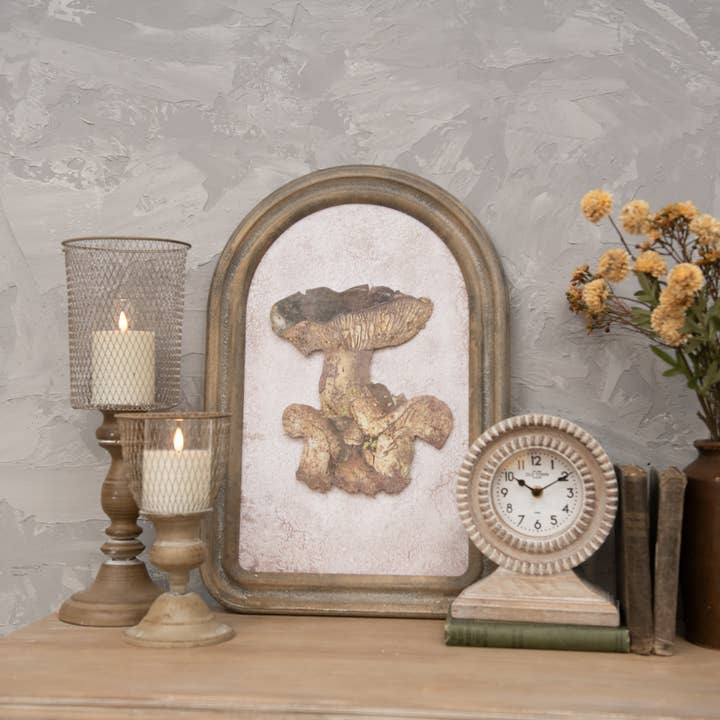 GEKIPPTE PILZ-SILHOUETTE-SCHILD MIT WEISSEM HINTERGRUND für den Großhandel von Ragon House