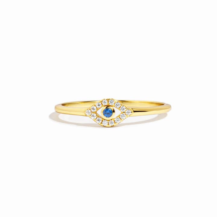 Bague Minuscule Blue Evil Eye pour la vente par Sami Jewels
