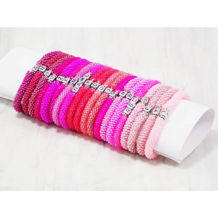 Ninolia – wholesale Beaded bracelet – Custom Word Beaded Bracelet Pink Boho Stack Personalized Jewelry Mama Mom Wifey Mother’s Day Gift for Women or Teen Girls. Choose Your Color4