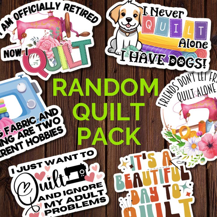 Roxanne Johnston Designs - Wholesale Sticker - Quilting Sticker Pack - Minimum Order Collection Pack