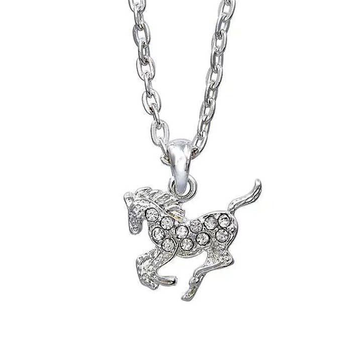 Western Express - Wholesale Pendant/charm necklace - Clear Rhinestone Pony Necklace in Pony Head Gift Box1
