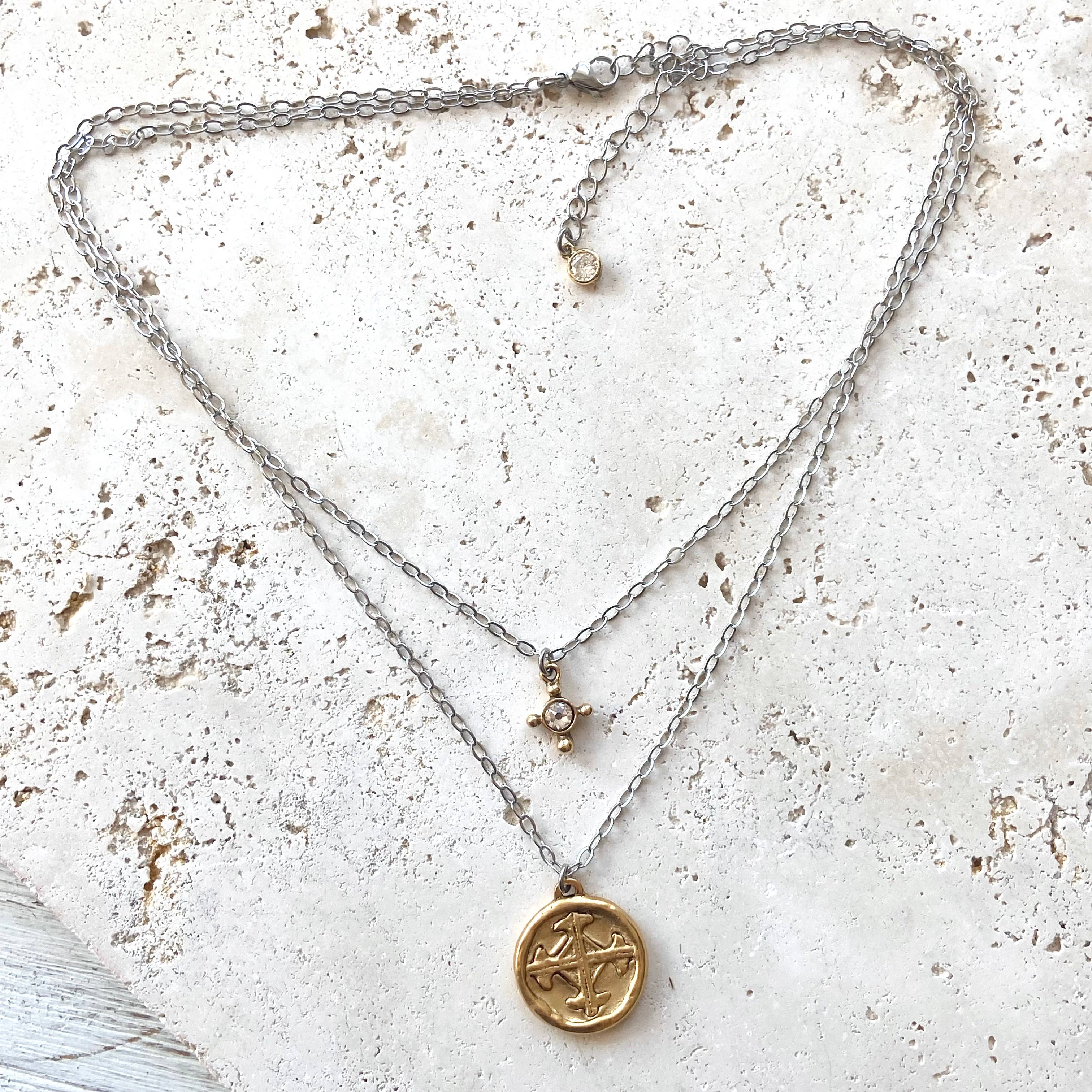 VB&CO Designs Handmade Jewelry - Wholesale Pendant/Charm Necklace - Serenity cross necklace religious Julio  jewelry prayer11