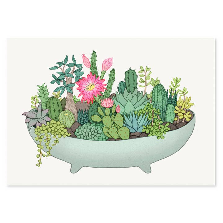 Annie Davidson – wholesale Konsttryck – Sommar Kaktus kruka