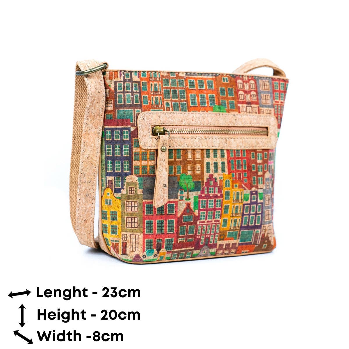 Meninas Bonitas Cork - Wholesale Crossbody Bag - Women's - Cork Pattern Printed Women's Crossbody Bag BAG-22949