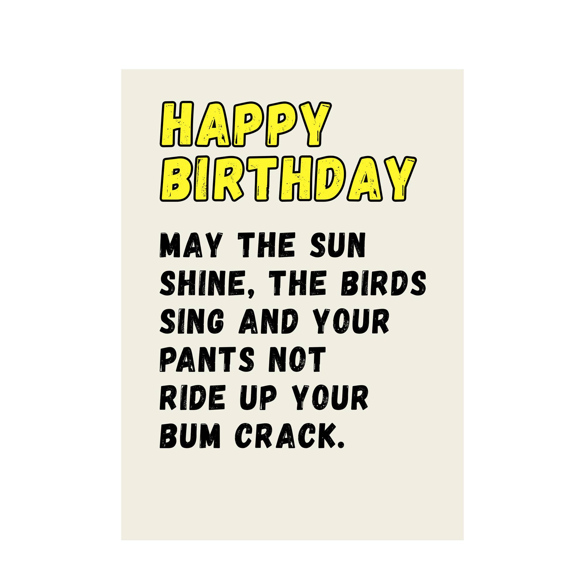 Go La La – wholesale Birthday card – Bum Crack - funny birthday card1