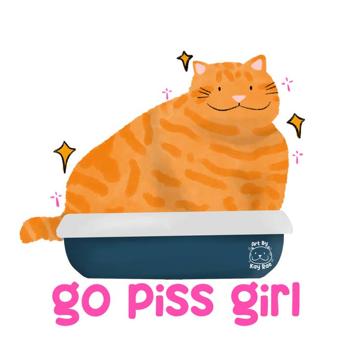 Go Piss Girl Sticker for wholesale by Art By Kay Rae